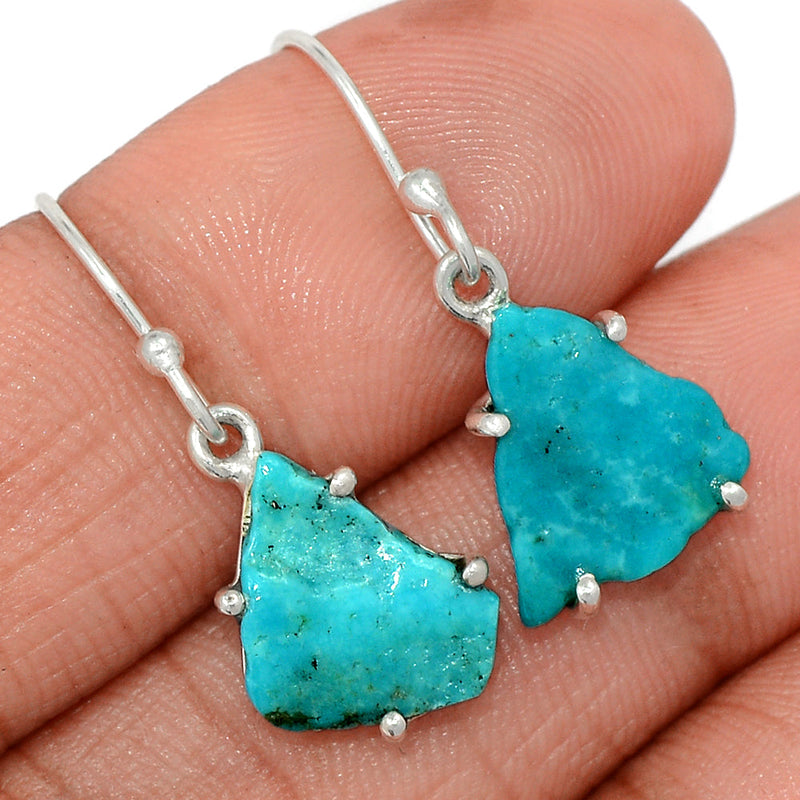 1.2" Claw - Kingman Turquoise Rough Earrings - SBTE317