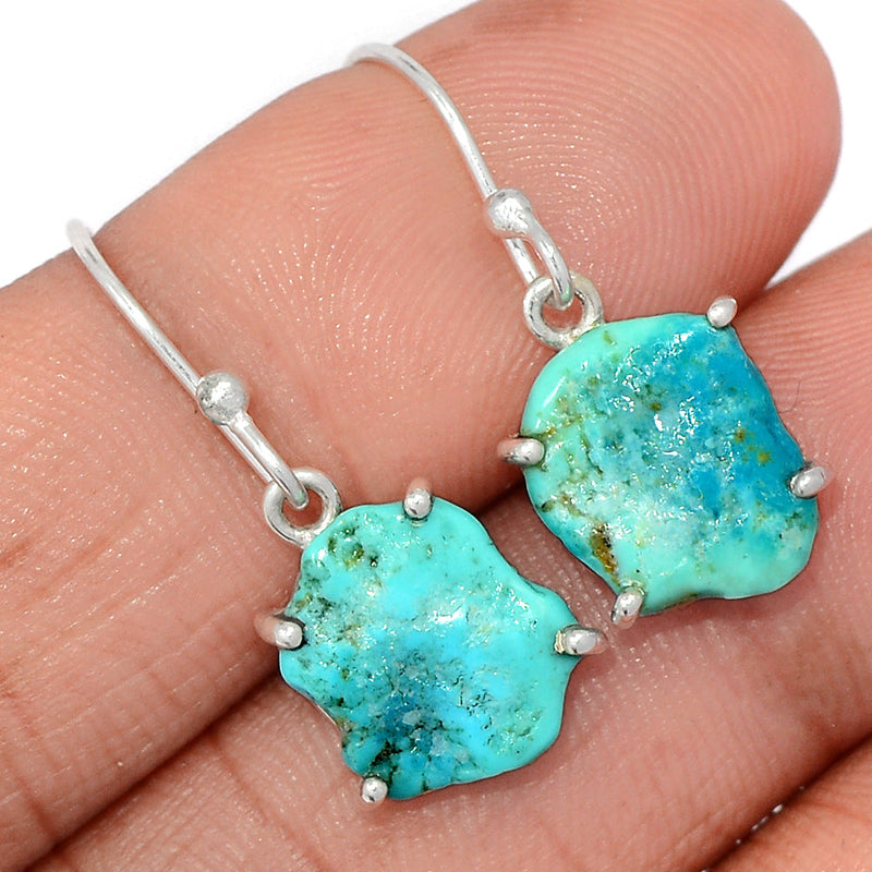 1.1" Claw - Kingman Turquoise Rough Earrings - SBTE361