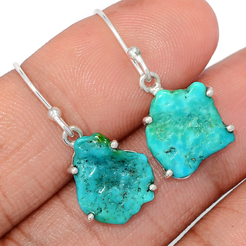 1.1" Claw - Kingman Turquoise Rough Earrings - SBTE371