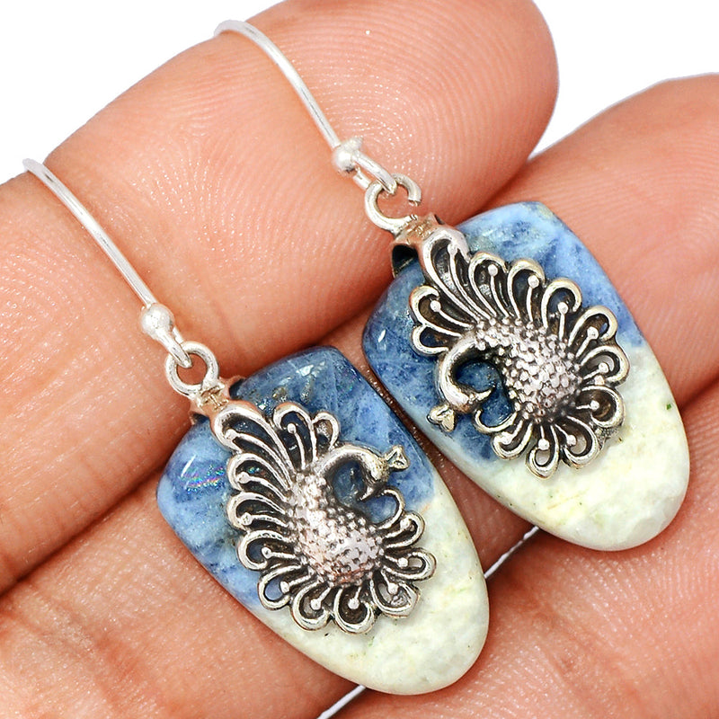 1.5" Peacock - Sodalite Earrings - SDOE524