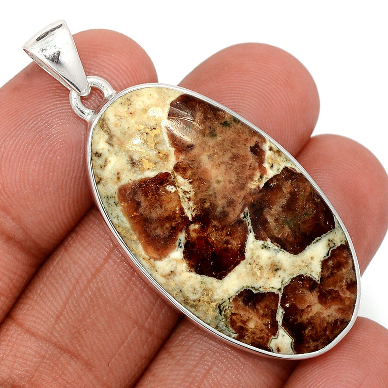 2" Spessartine Garnet In Limestone Pendants - SGIP264