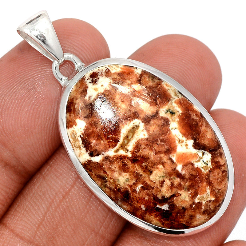 1.7" Spessartine Garnet In Limestone Pendants - SGIP267