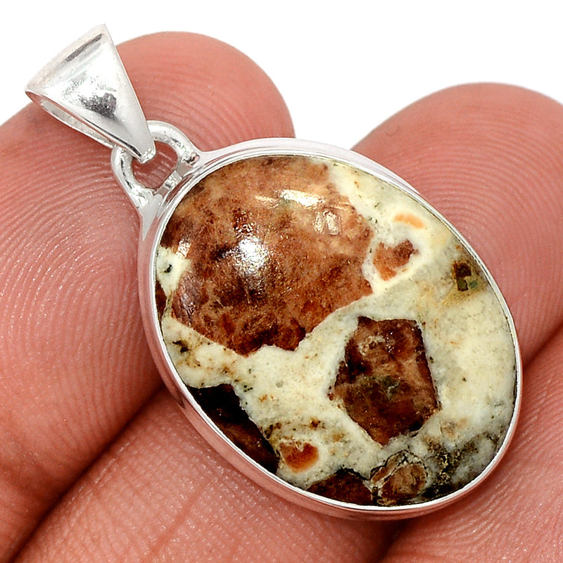 1.3" Spessartine Garnet In Limestone Pendants - SGIP269