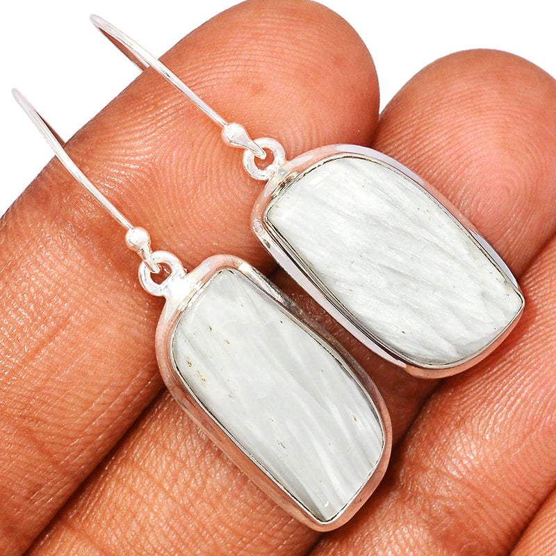 1.6" Scolecite Earrings - SLTE229