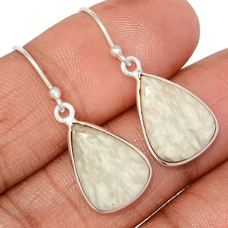 1.2" Scolecite Earrings - SLTE232