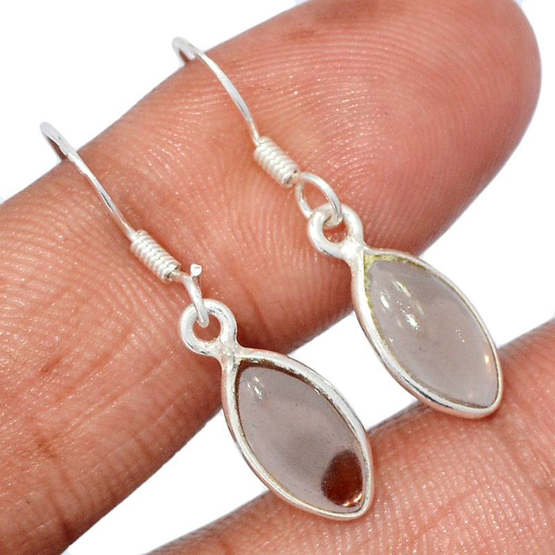 1.2" Smokey Quartz Cabochon Earrings - SMCE135