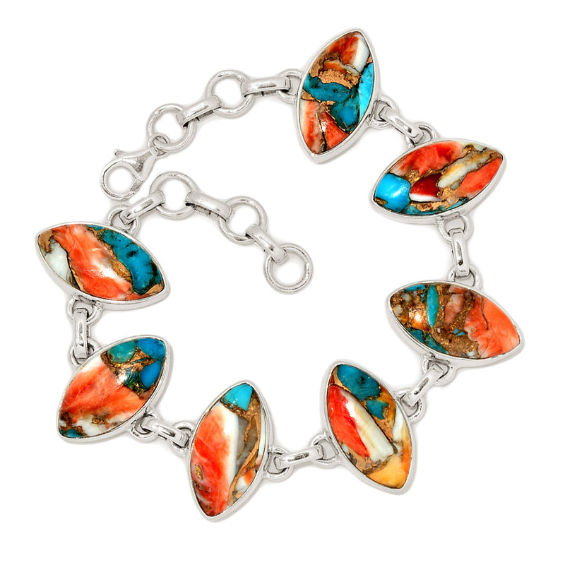 8.5" Spiny Oyster Arizona Turquoise Bracelets - SOTB23