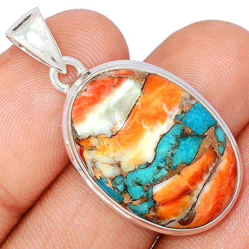 1.3" Spiny Oyster Arizona Turquoise Pendants - SOTP1256