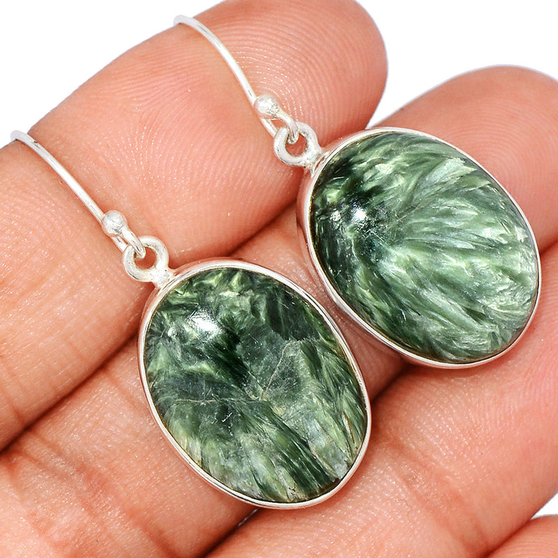 1.5" Seraphinite Earrings - SRPE753