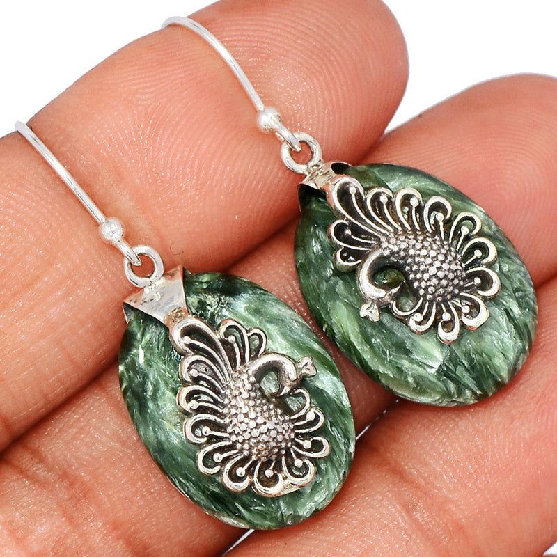 1.5" Seraphinite Earrings - SRPE754