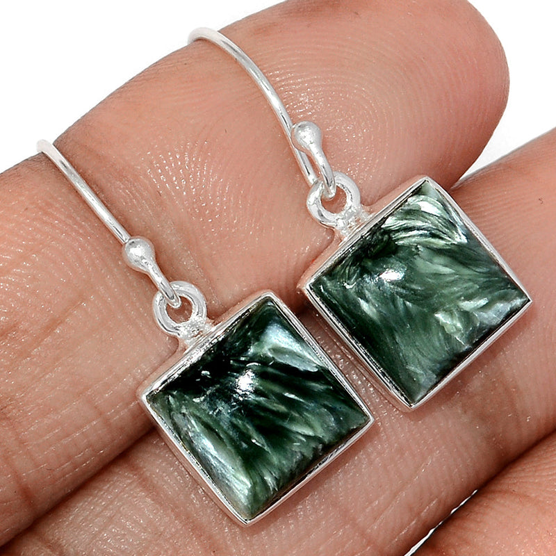 1.1" Seraphinite Earrings - SRPE758