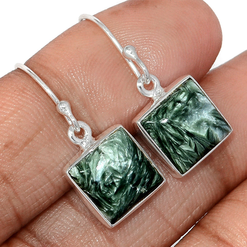 1.1" Seraphinite Earrings - SRPE768