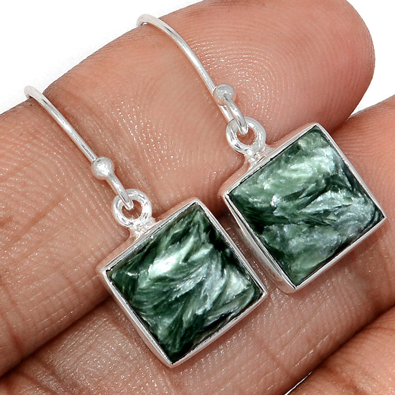 1.1" Seraphinite Earrings - SRPE772