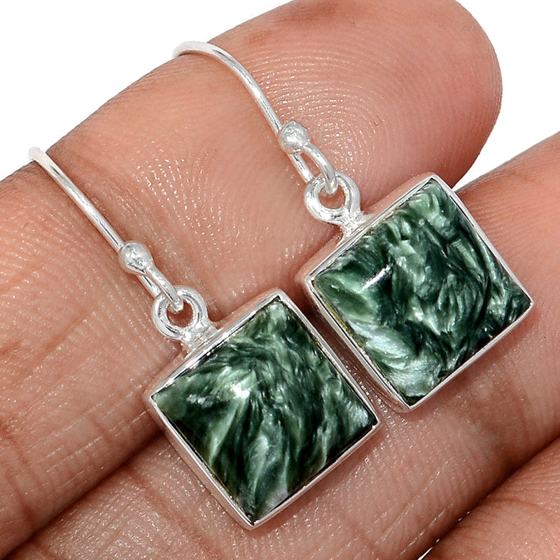 1.1" Seraphinite Earrings - SRPE780