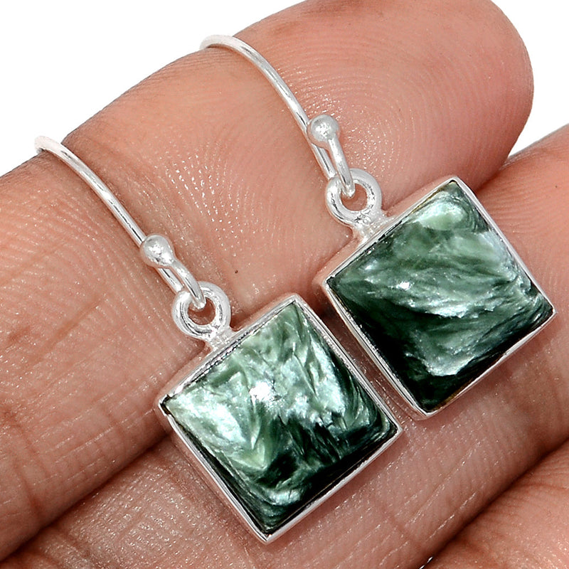 1.1" Seraphinite Earrings - SRPE784