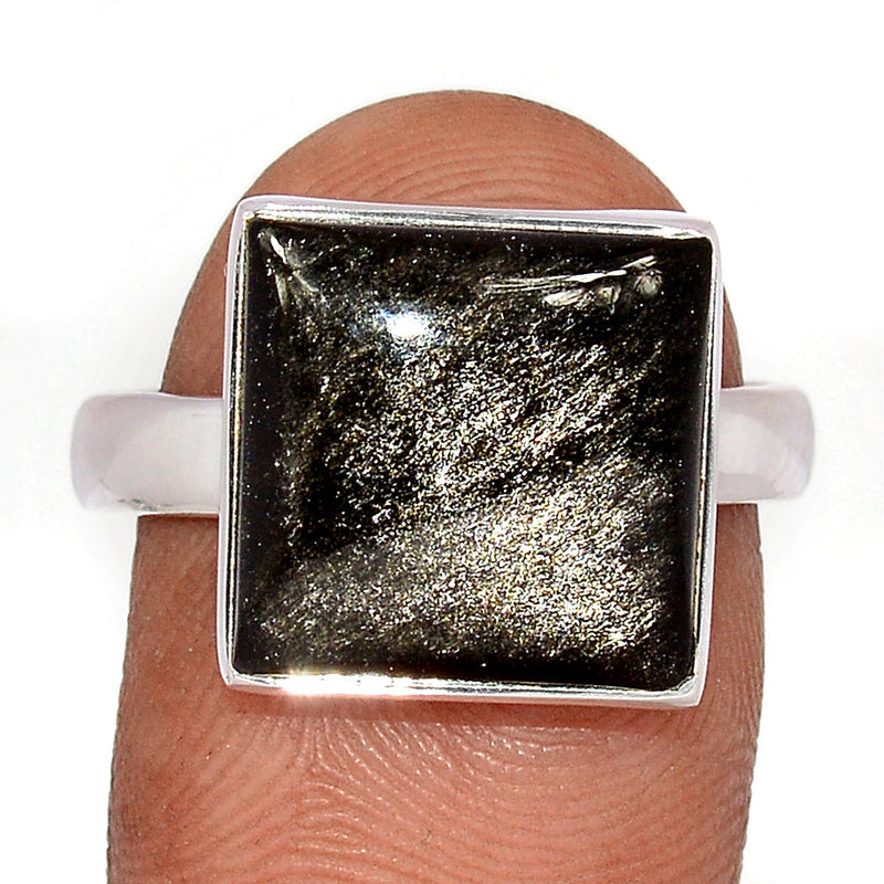 Silver Sheen Obsidian Ring - SSOR57