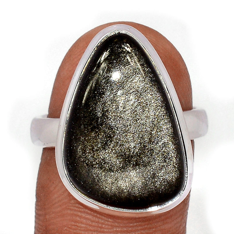 Silver Sheen Obsidian Ring - SSOR64