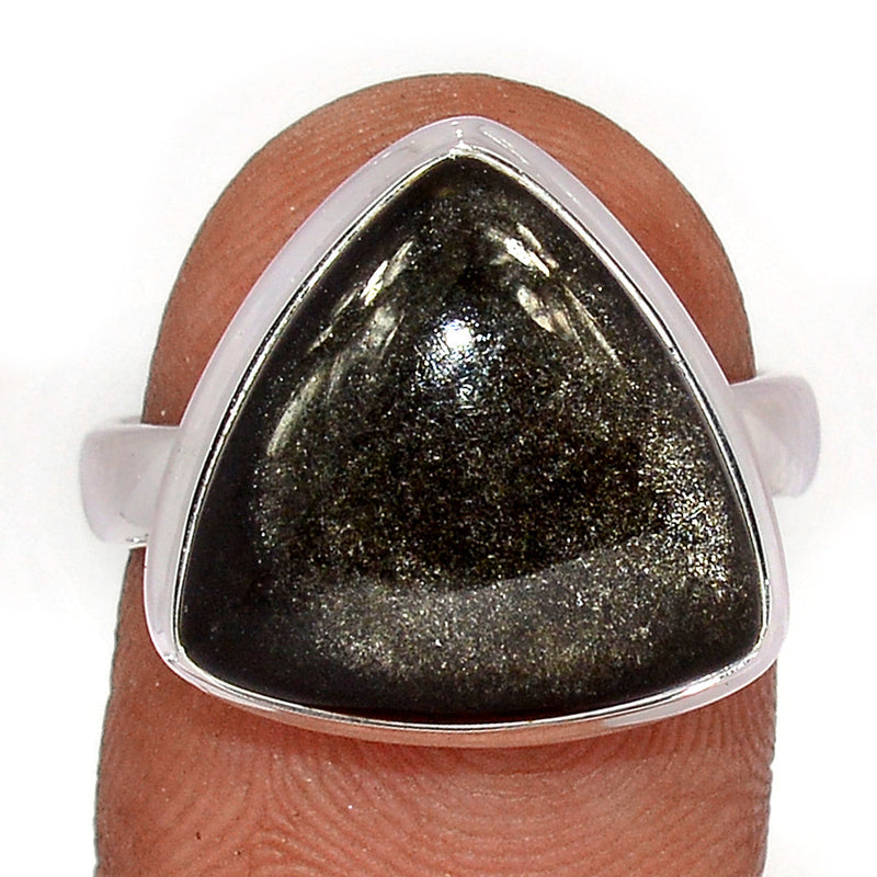 Silver Sheen Obsidian Ring - SSOR68