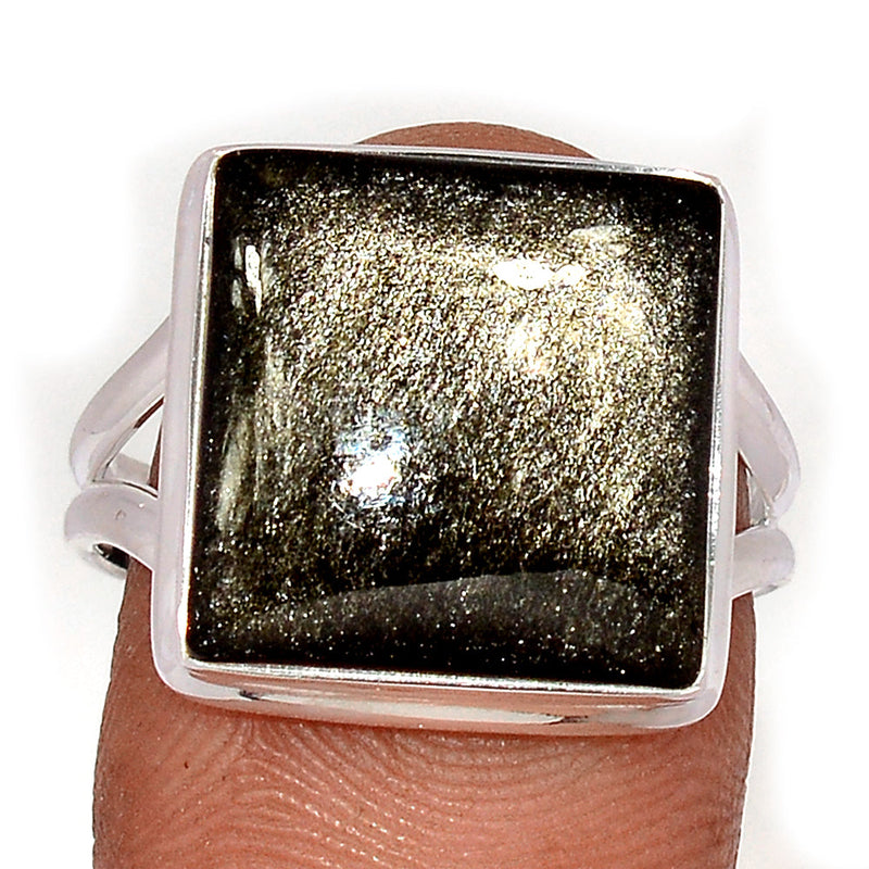 Silver Sheen Obsidian Ring - SSOR76