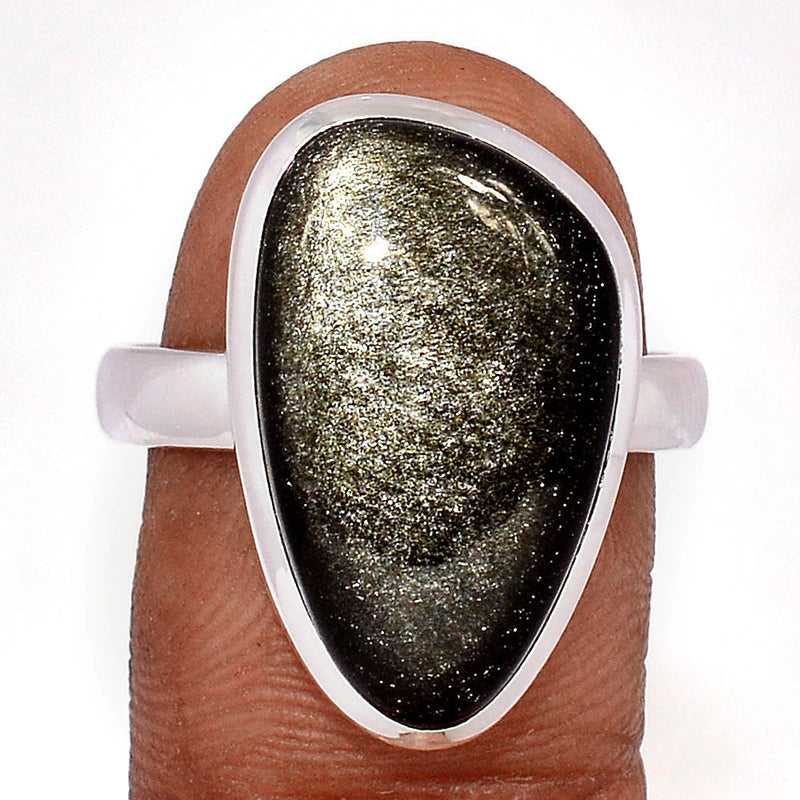 Silver Sheen Obsidian Ring - SSOR82