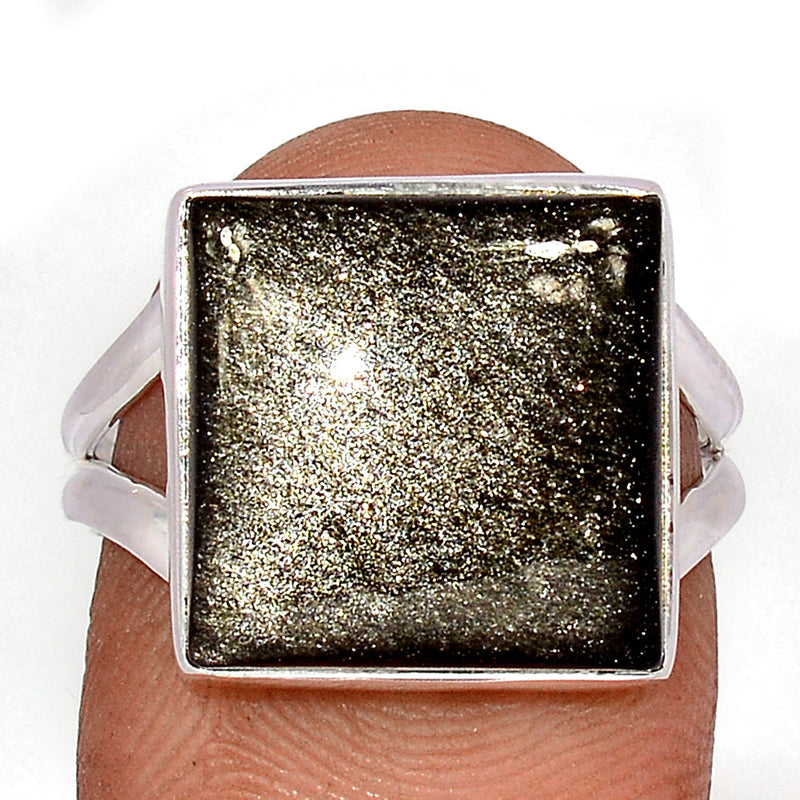 Silver Sheen Obsidian Ring - SSOR90