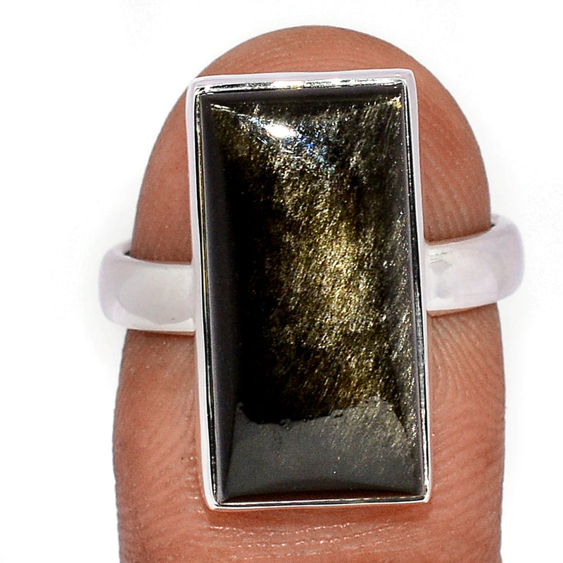 Silver Sheen Obsidian Ring - SSOR92