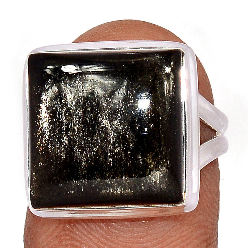 Silver Sheen Obsidian Ring - SSOR96