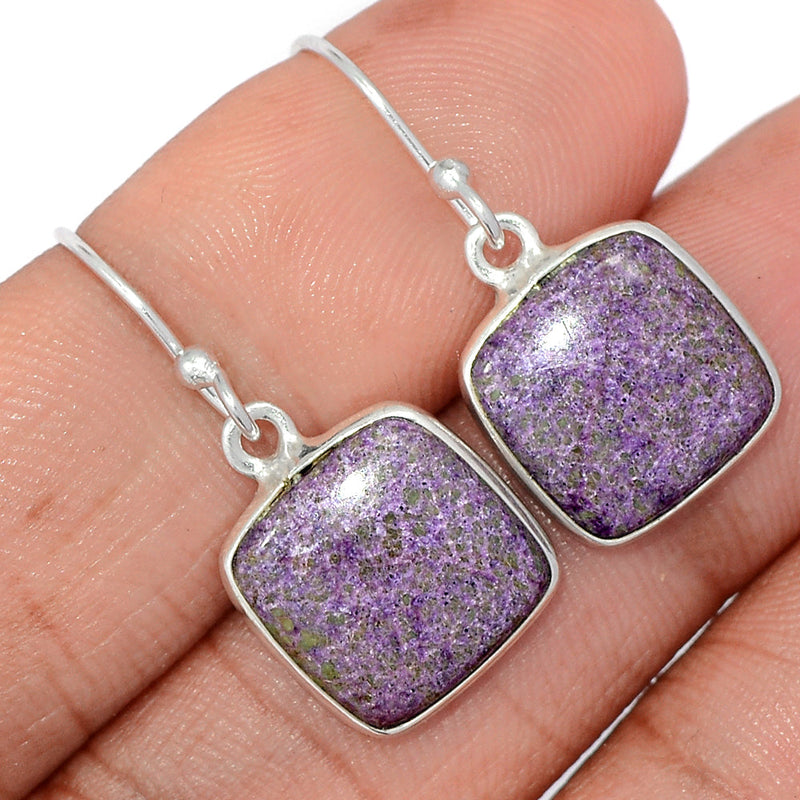 1.2" Stichtite With Serpentine Earrings - SWSE103