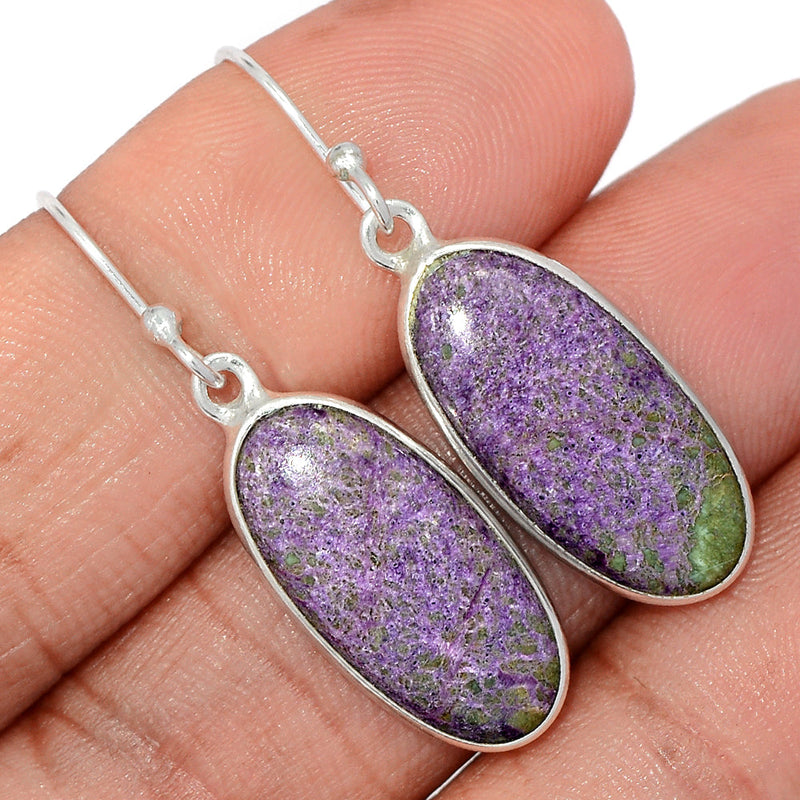 1.5" Stichtite With Serpentine Earrings - SWSE107