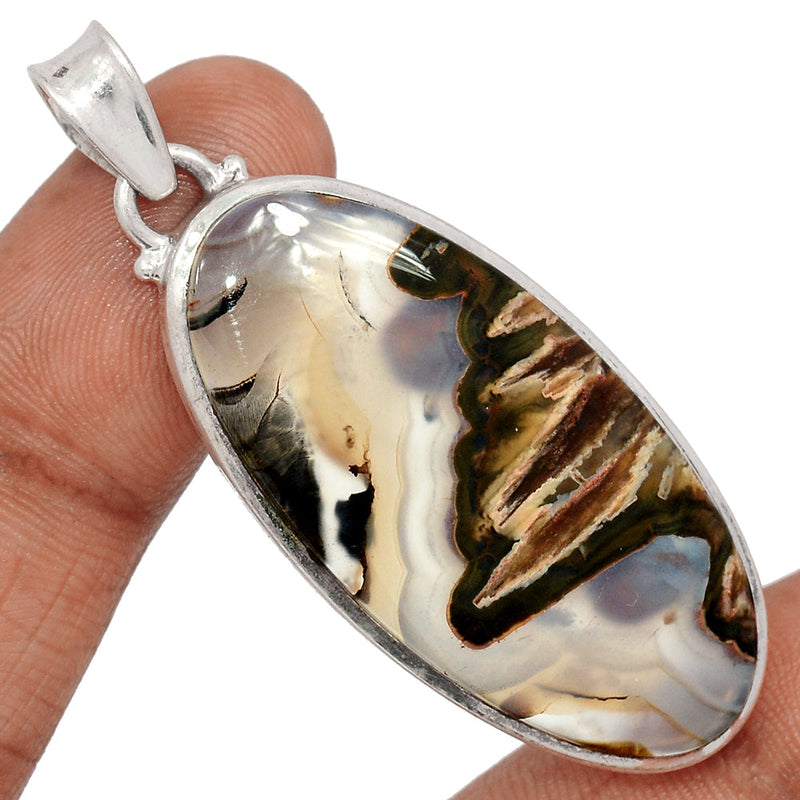 2.2" Tube Agate Pendants - TBAP445