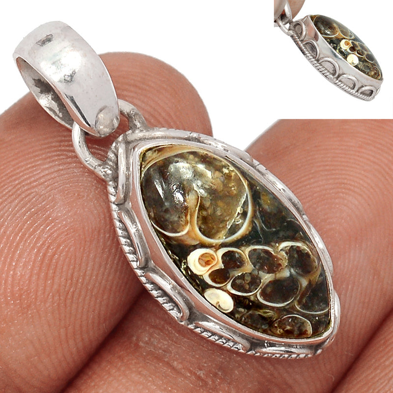 1.2" Fine Filigree - Turtella Jasper Pendants - TTJP745