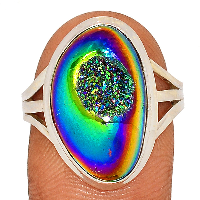 Titanium Window Druzy Ring - TWDR617