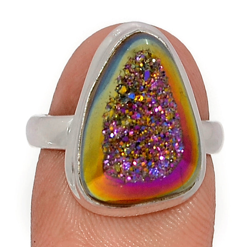 Titanium Window Druzy Ring - TWDR619