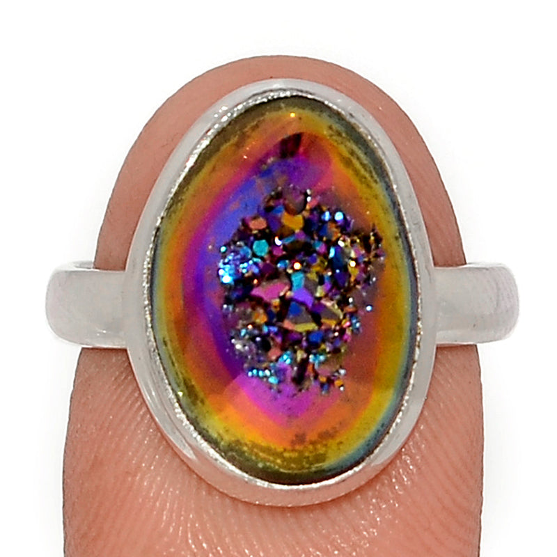 Titanium Window Druzy Ring - TWDR621