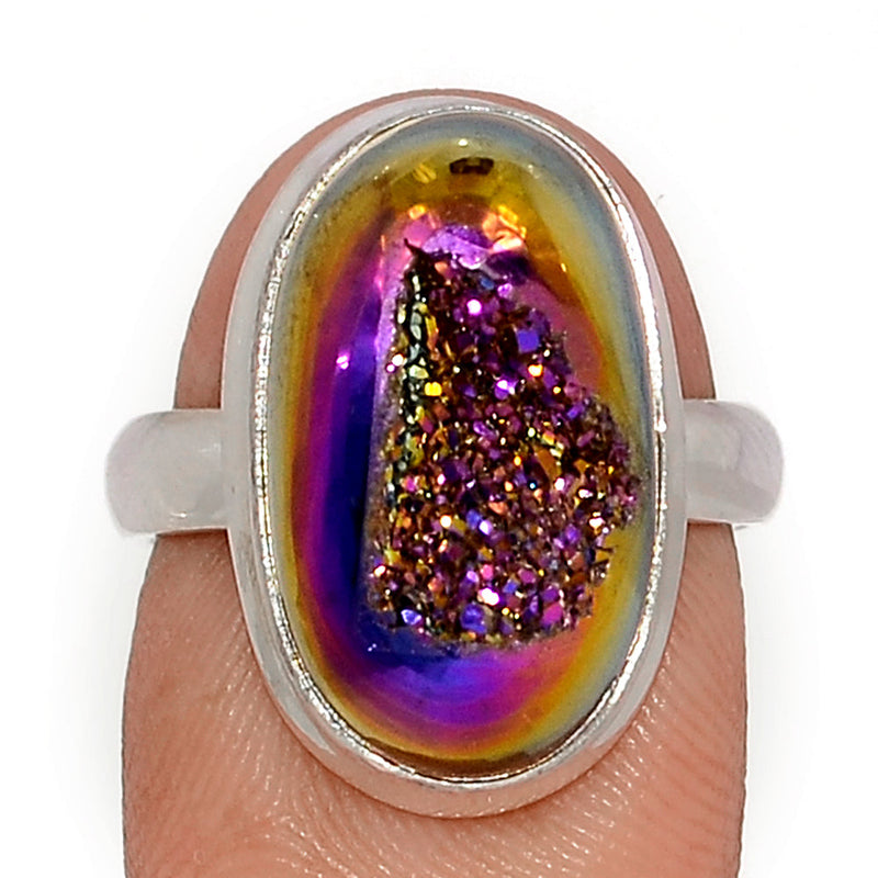 Titanium Window Druzy Ring - TWDR622