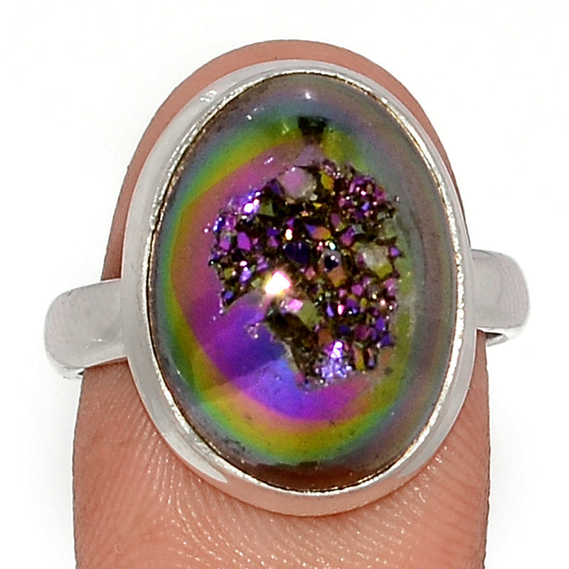 Titanium Window Druzy Ring - TWDR625