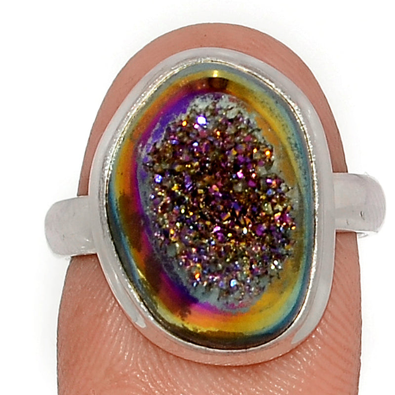 Titanium Window Druzy Ring - TWDR626