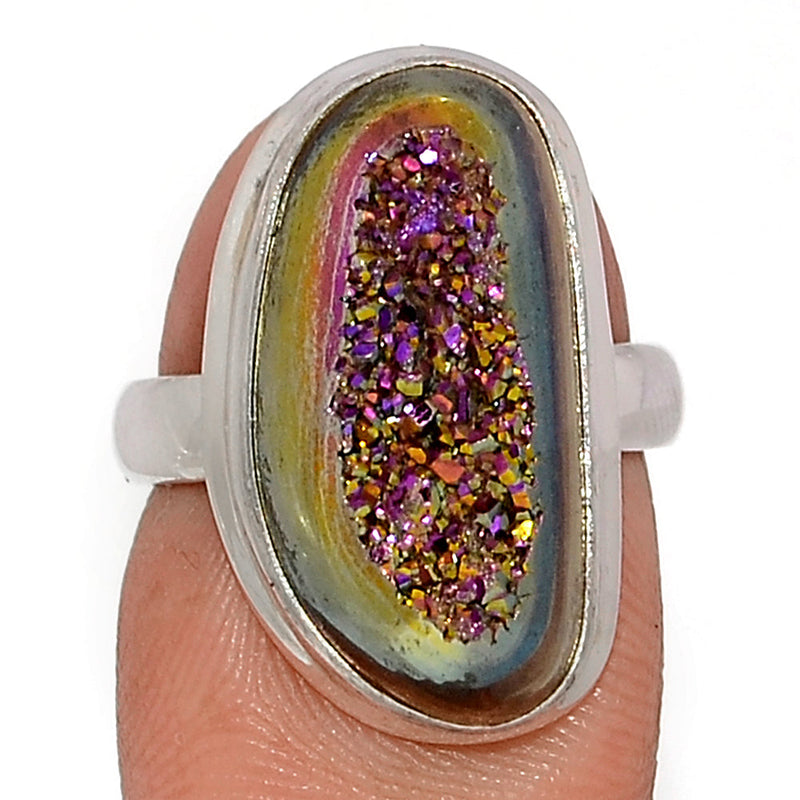 Titanium Window Druzy Ring - TWDR628