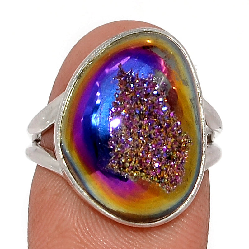 Titanium Window Druzy Ring - TWDR630