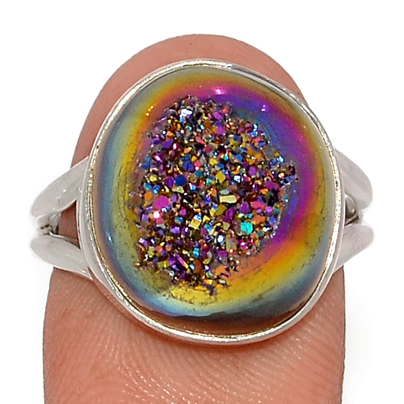 Titanium Window Druzy Ring - TWDR631