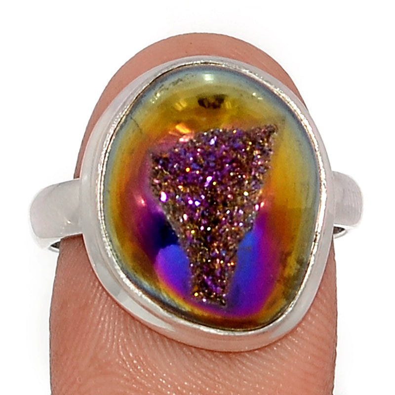 Titanium Window Druzy Ring - TWDR633