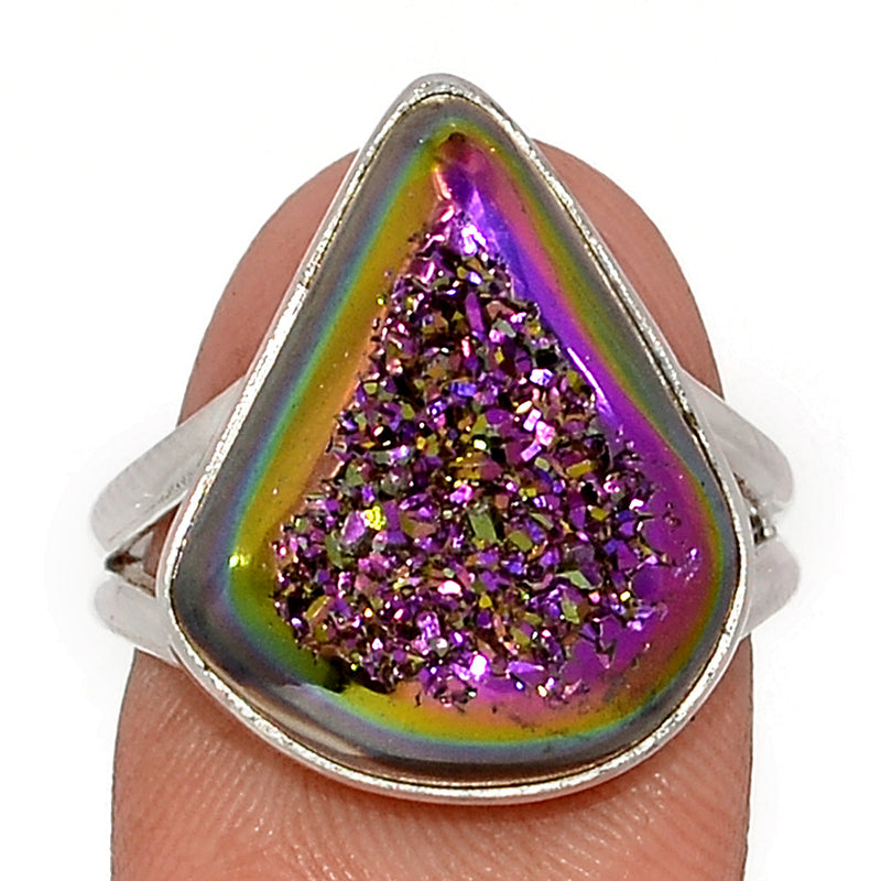 Titanium Window Druzy Ring - TWDR634