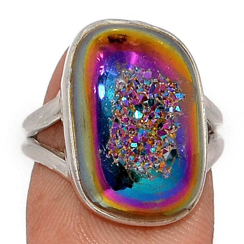 Titanium Window Druzy Ring - TWDR635