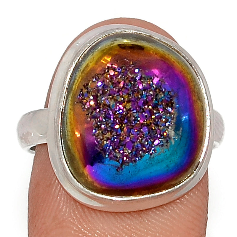 Titanium Window Druzy Ring - TWDR636