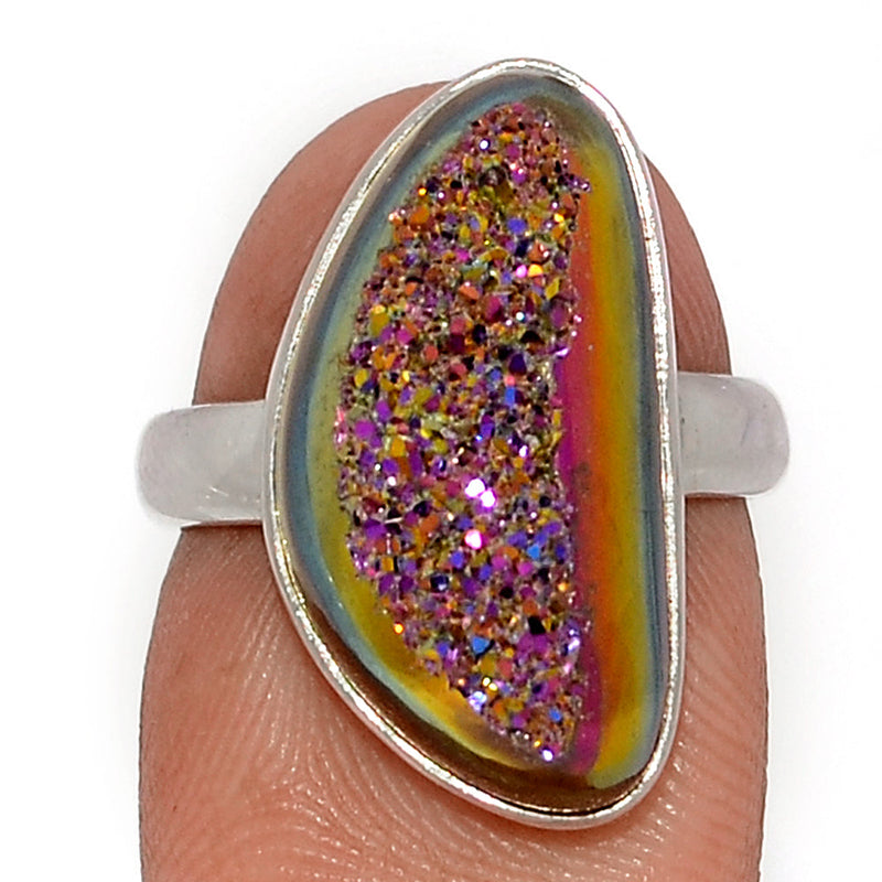 Titanium Window Druzy Ring - TWDR639