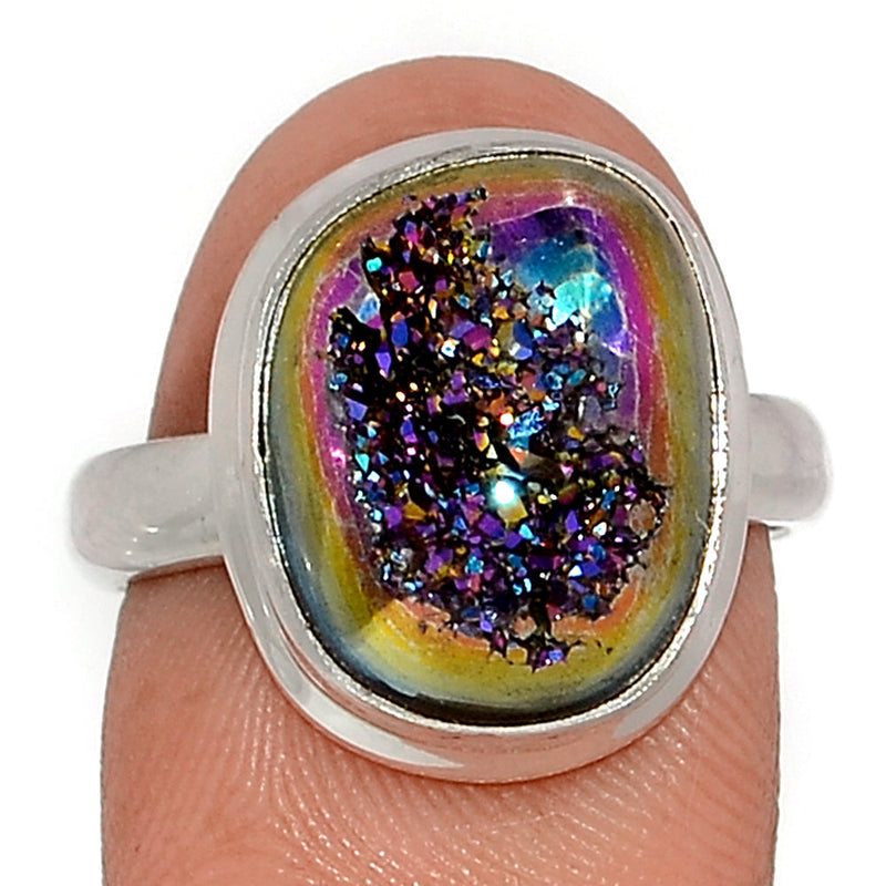 Titanium Window Druzy Ring - TWDR641