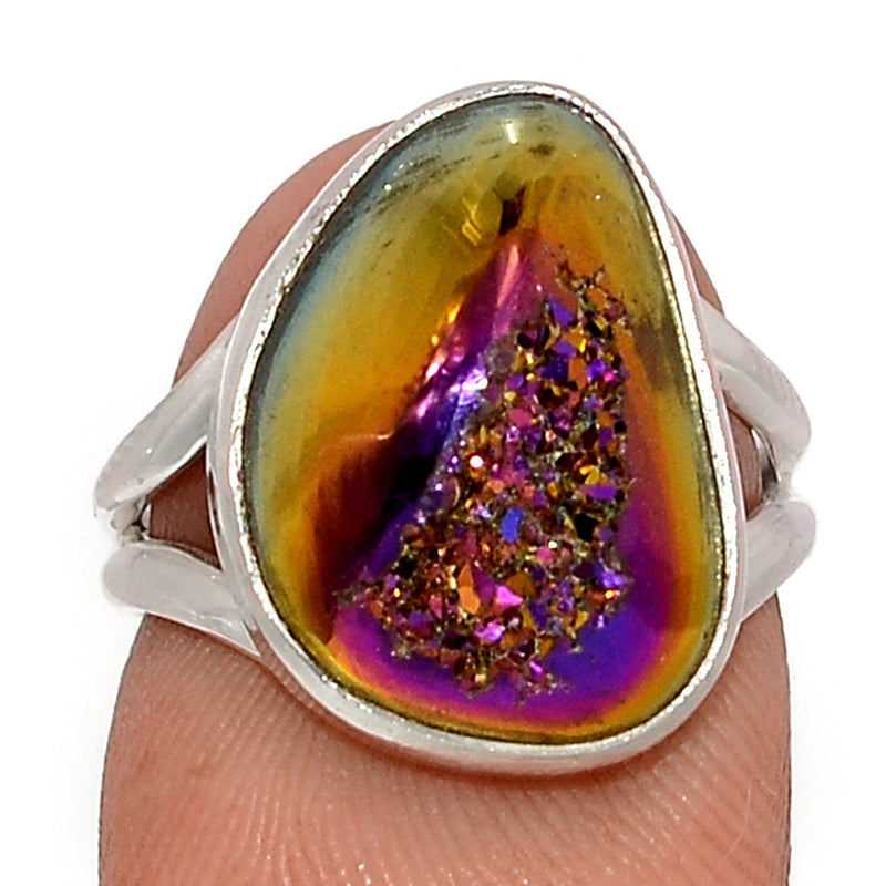 Titanium Window Druzy Ring - TWDR644