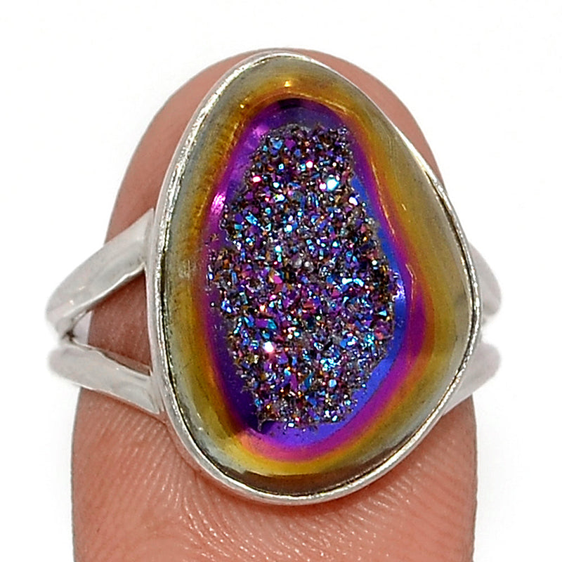 Titanium Window Druzy Ring - TWDR646