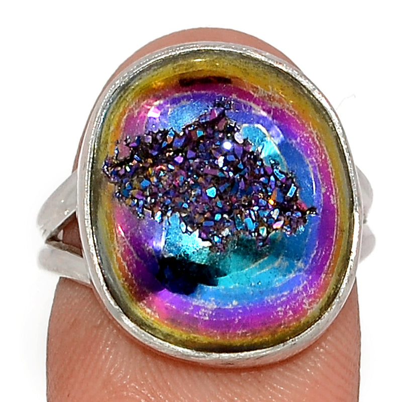 Titanium Window Druzy Ring - TWDR647