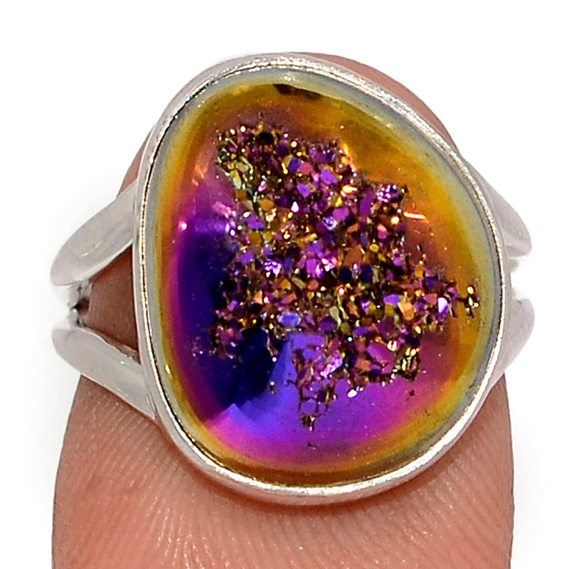 Titanium Window Druzy Ring - TWDR648